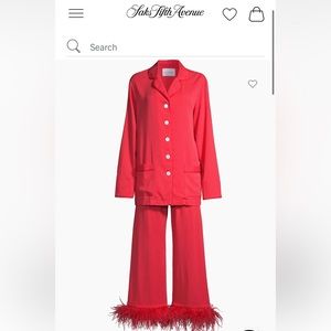 Sleeper Party Feather 2-Piece Long Pajama Set